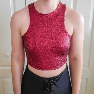 Tobi Shimmery Crop Top